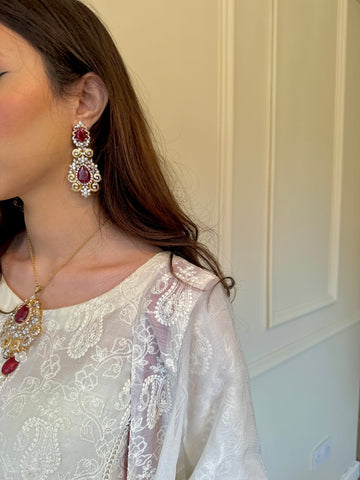 Regal Ruby Pendant set